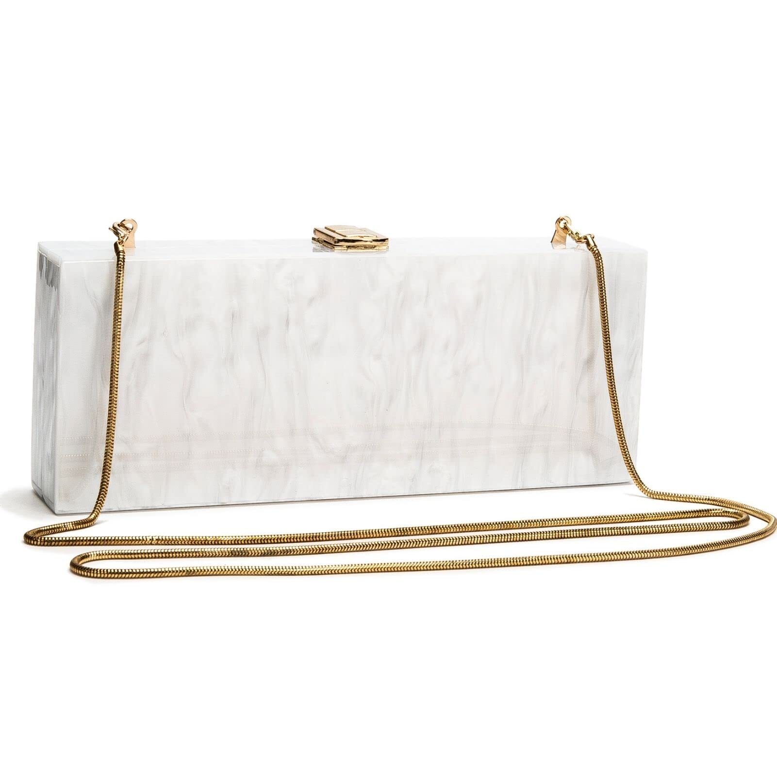 8101 Pearl Acrylic Clutch Purse - Elegant Evening Handbag Shoulder Bag
